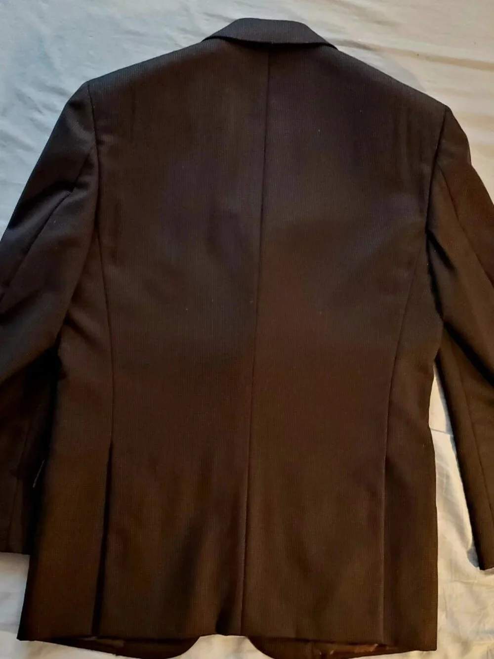 Brioni Palatino Men's Suit, Espresso with Gold Micro-Check